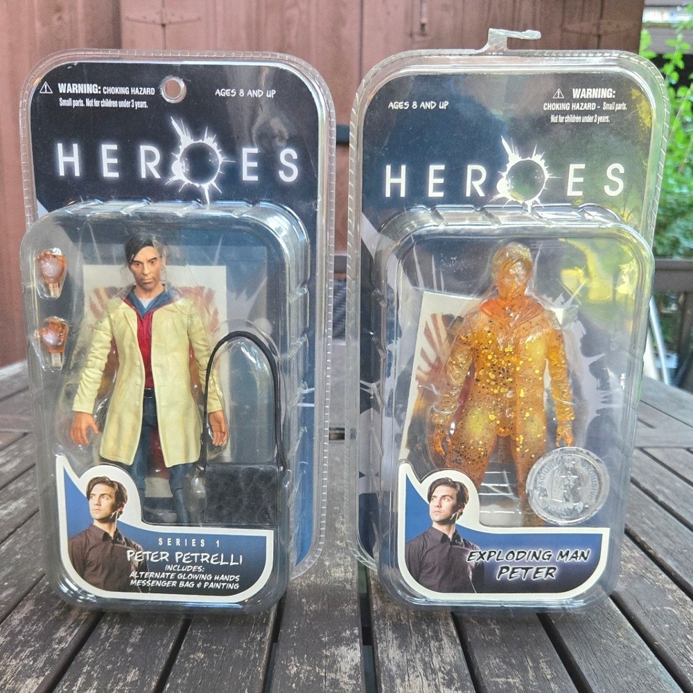 Mezco Heroes Peter Petrelli Action Figure Lot Standard & Exploding Man